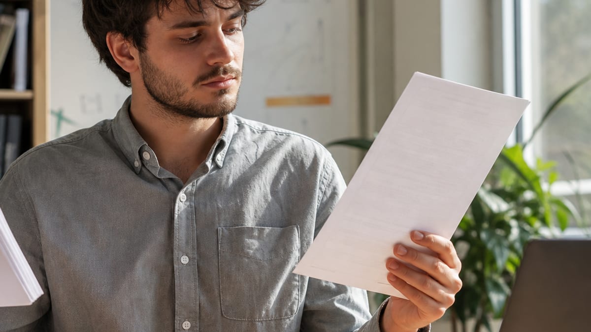 Researcher comparing a thick academic CV with a slim two-page industry resume