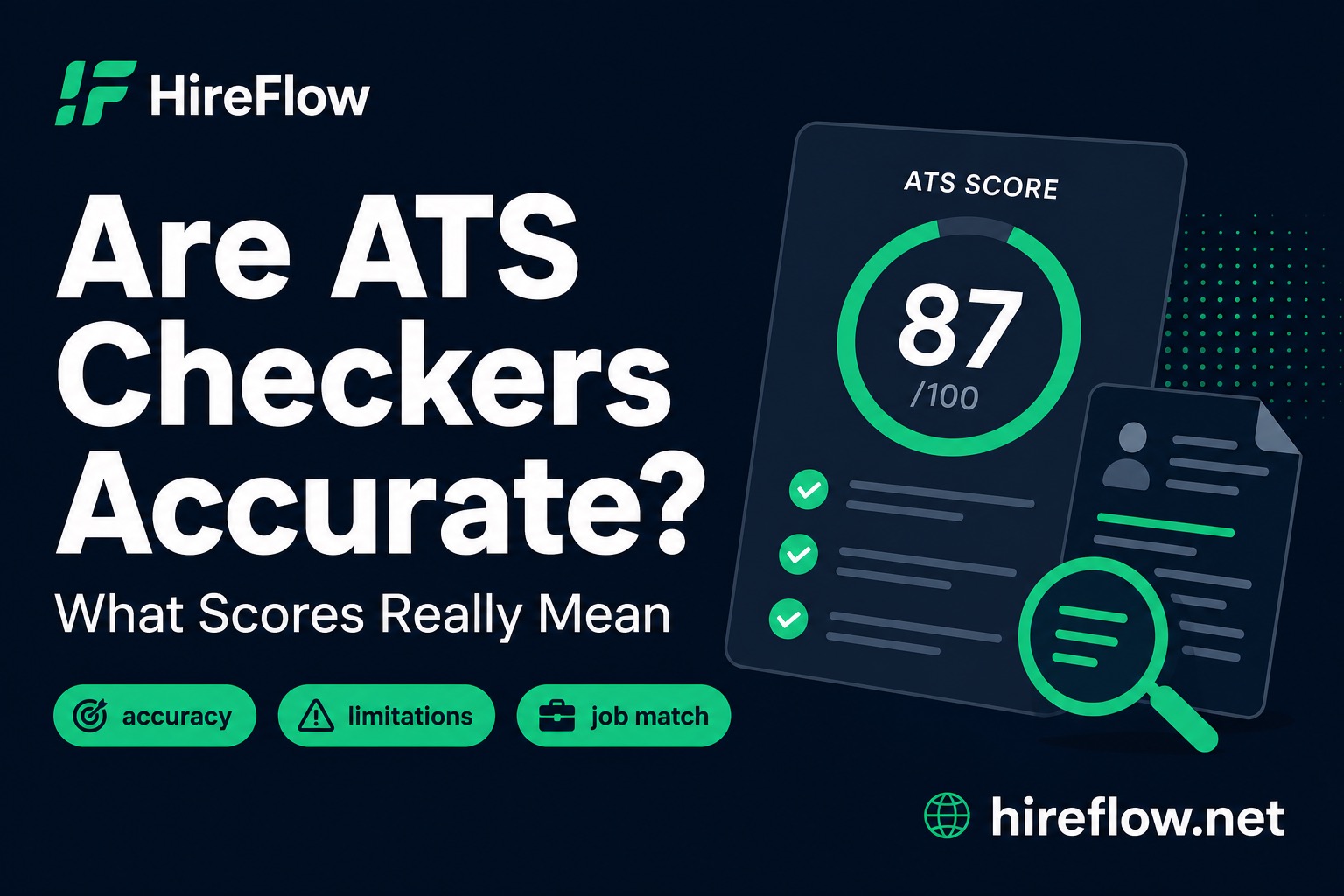 Are ATS checkers accurate — proxy consumer scores versus real employer ATS systems on hireflow.net
