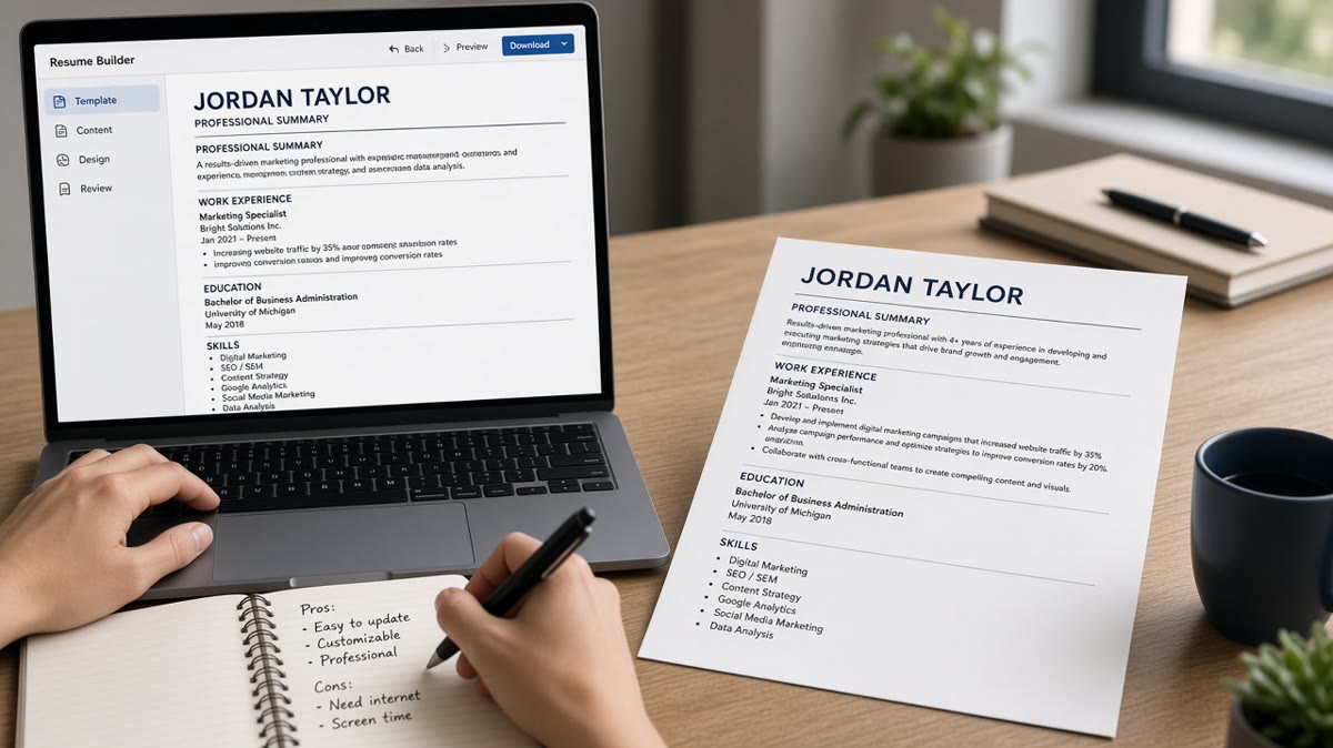 ATS Resume Builder vs Templates: What's Better? — HireFlow career guide