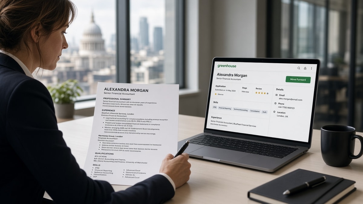 UK Mid-Level Finance Greenhouse ATS CV Parsing Guide — HireFlow career guide