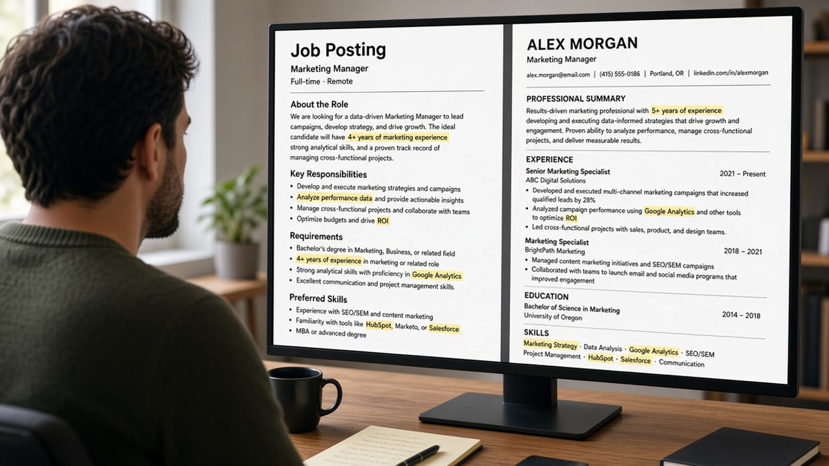 How ATS Matches Resume to Job Description — HireFlow career guide