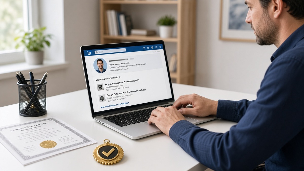 Add Certifications on LinkedIn: US Recruiter Guide — HireFlow career guide