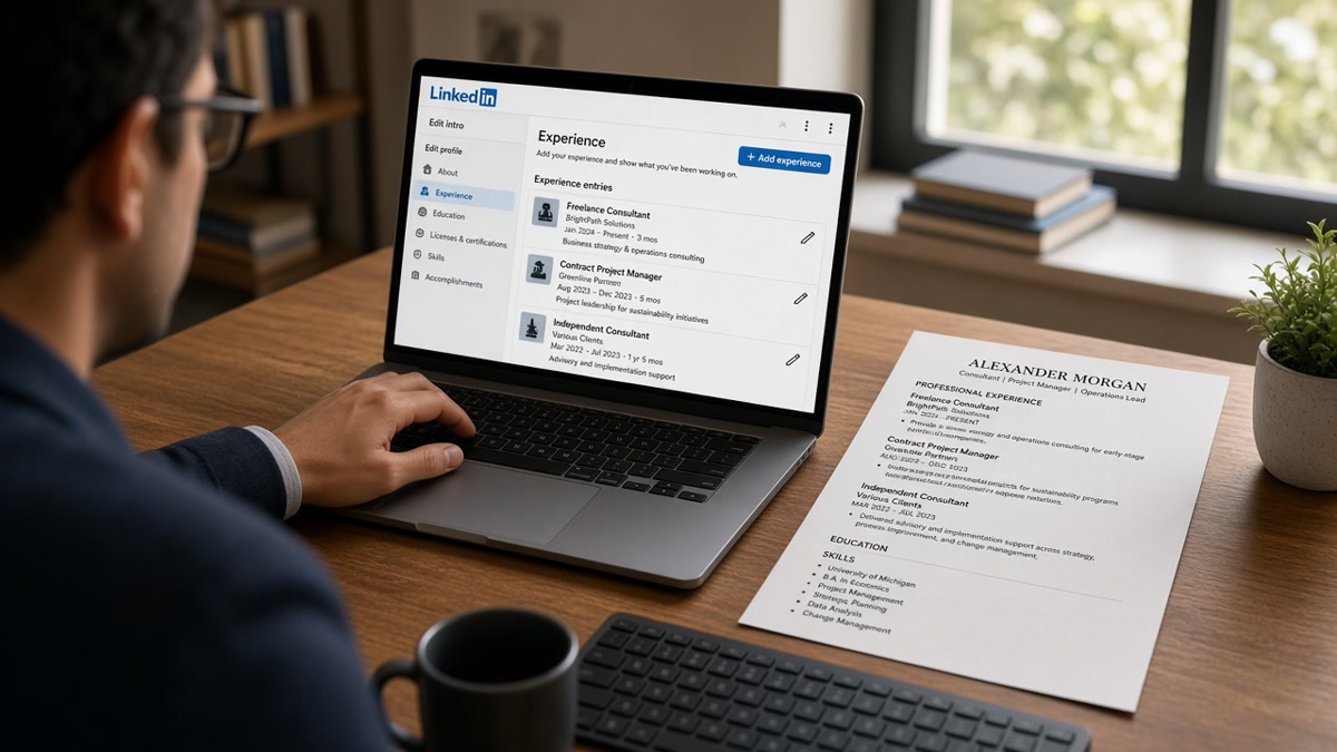 How to Add Freelance Roles on LinkedIn — HireFlow career guide