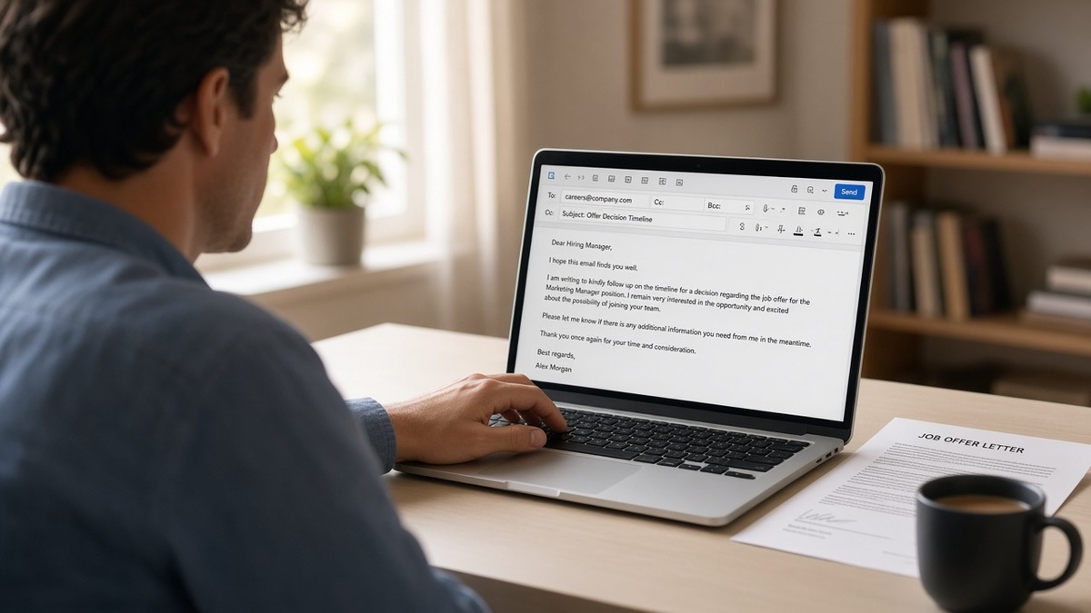 How to Ask for More Time to Decide an Offer (US Template) — HireFlow career guide