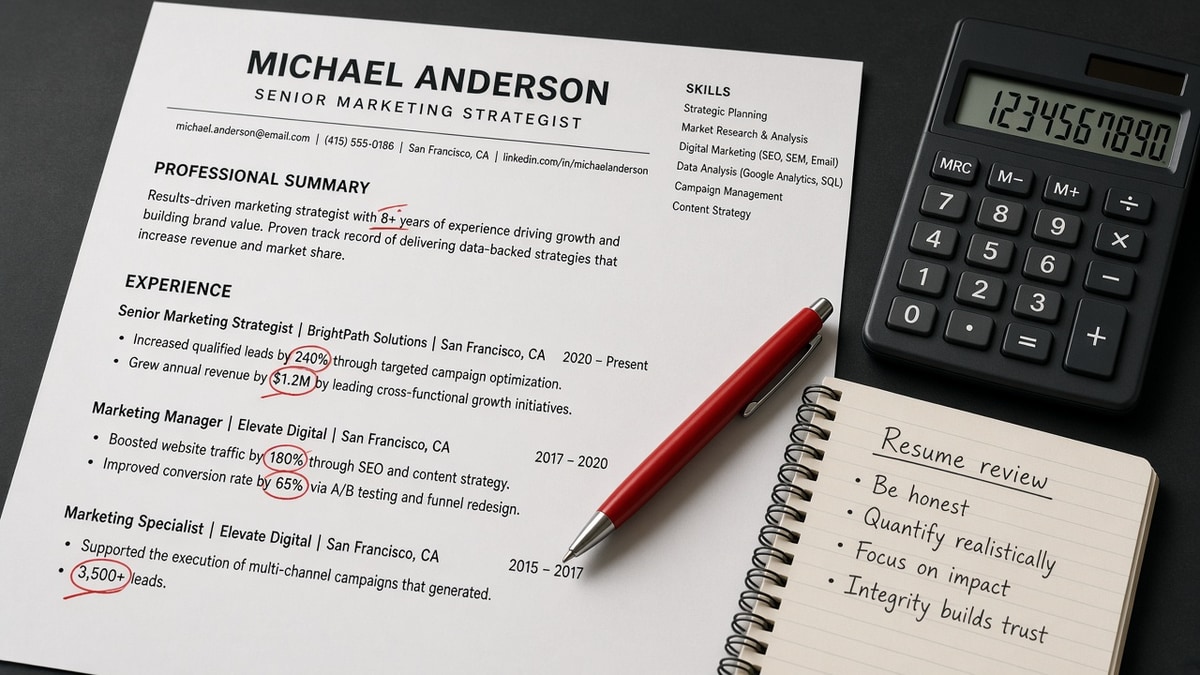 How to Avoid Fake-Sounding Metrics on Your Resume — HireFlow career guide