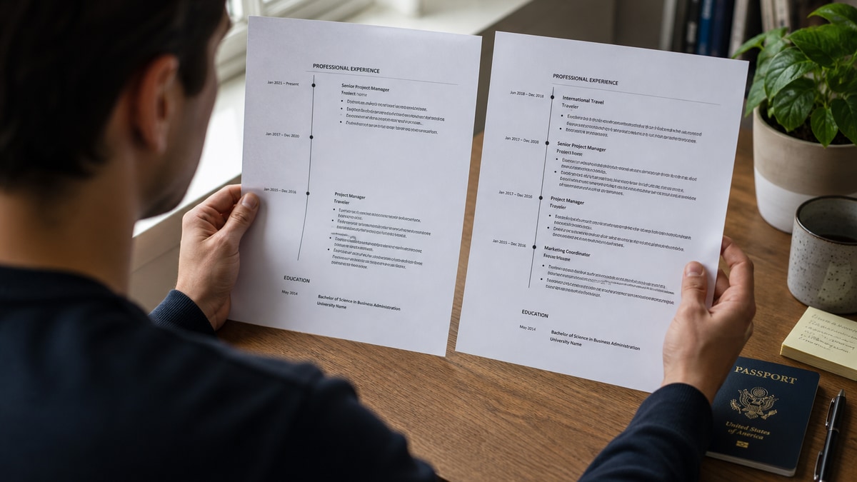How to Explain Travel Gap on a US Resume (Examples) — HireFlow career guide