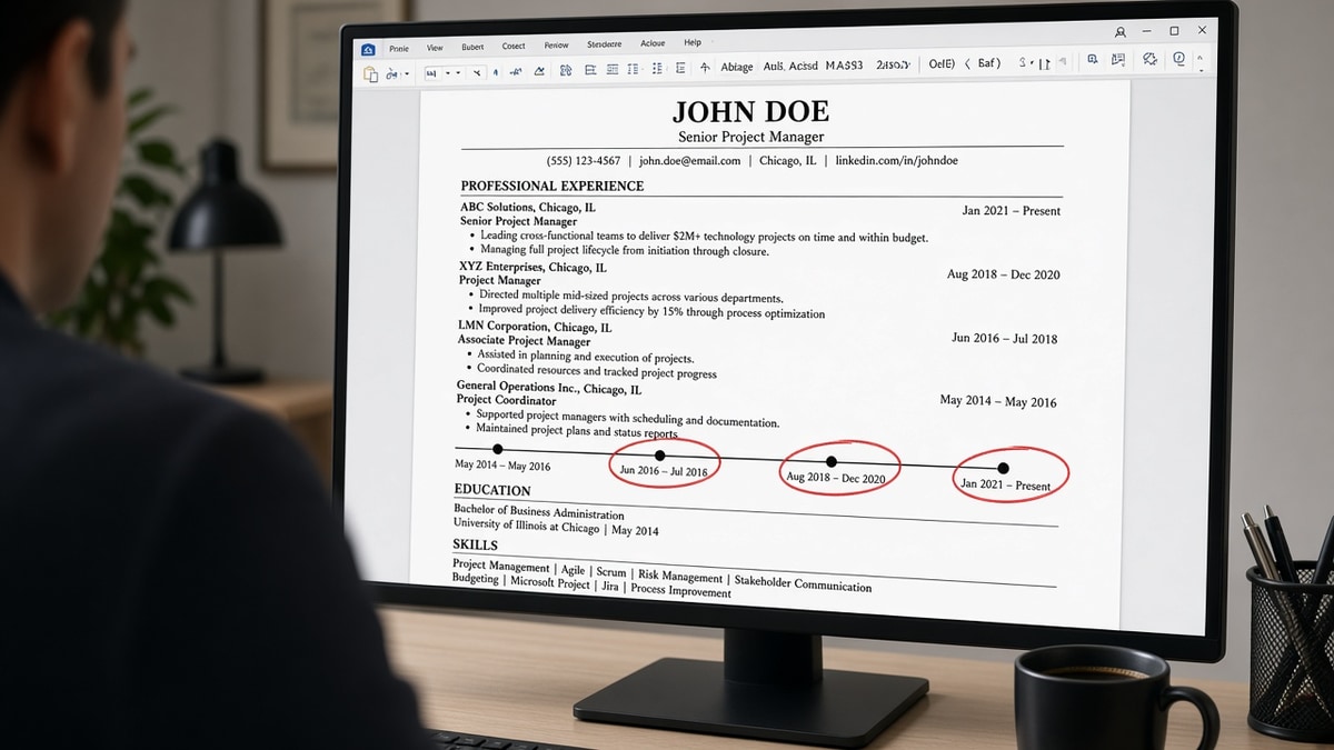 How to Fix Inconsistent Dates on a US Resume (Guide) — HireFlow career guide