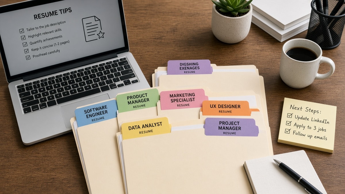 How to Keep Multiple Resume Versions Organized — HireFlow career guide