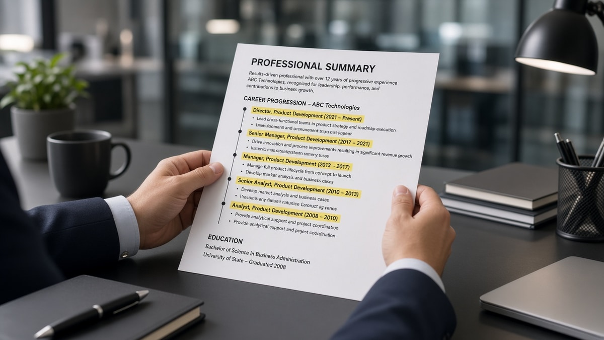 How to List Promotions at the Same Company Correctly — HireFlow career guide