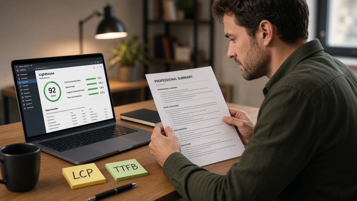 How to Show Web Performance Wins on Your US Resume — HireFlow career guide
