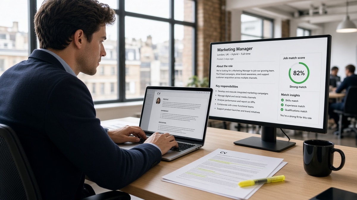 How to Tailor Your CV for Job Match Scores UK Marketing — HireFlow career guide