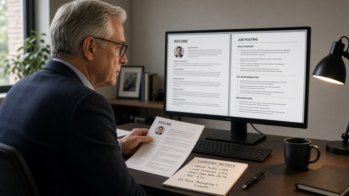 Tailor Resume for US Senior Marketing Job Match Scores — HireFlow career guide