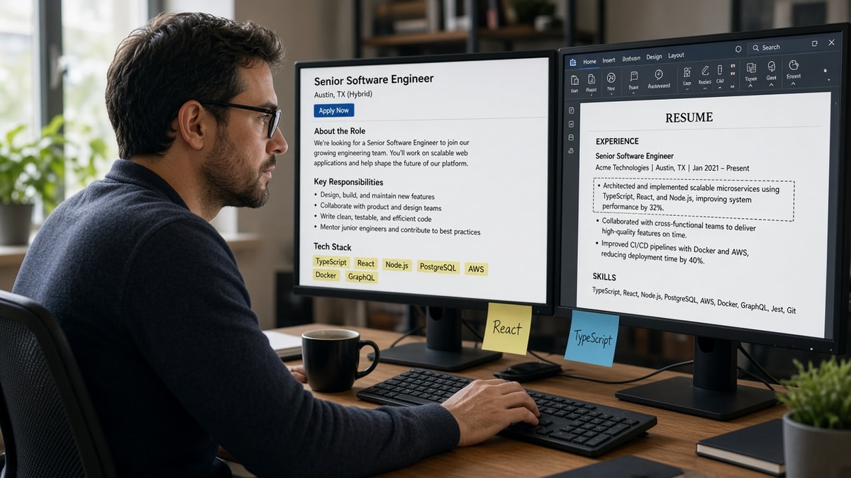 Tailor Resume With Job Match Scores: Mid-Level SWE | HireFlow — HireFlow career guide