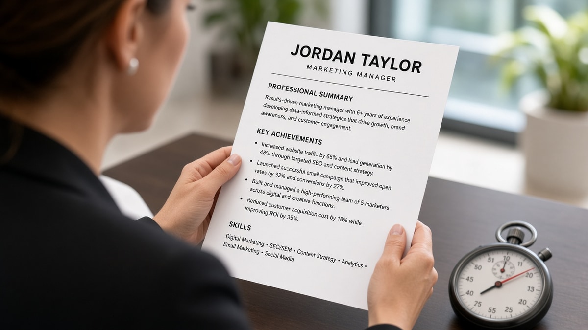 How to Write a US Resume That Skims in 10 Seconds — HireFlow career guide