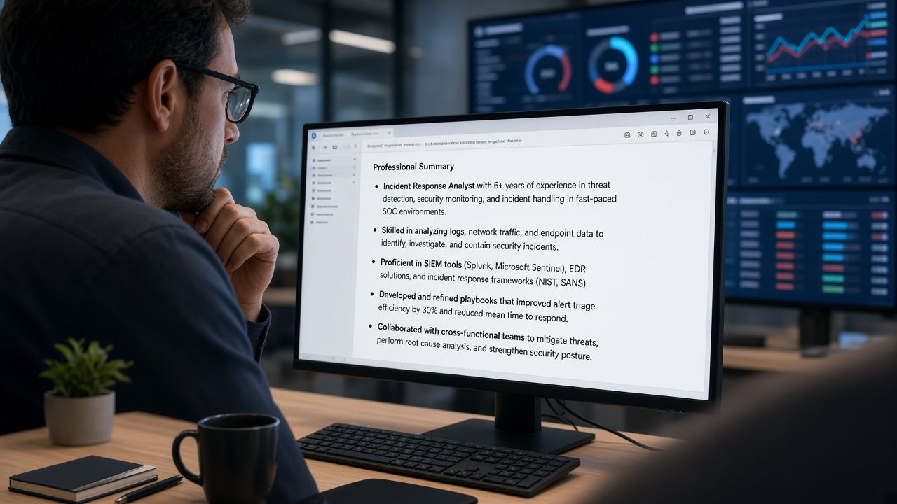 Incident Response Resume Bullets US Recruiters Respect — HireFlow career guide