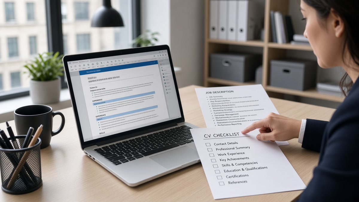 UK Mid-Level Marketing CV Job Match Checklist — HireFlow career guide
