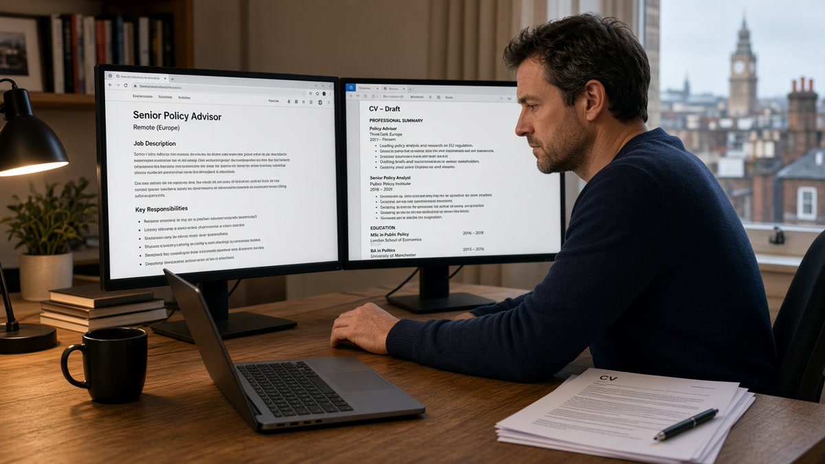Job Match Tailoring UK CVs for European Remote Roles — HireFlow career guide