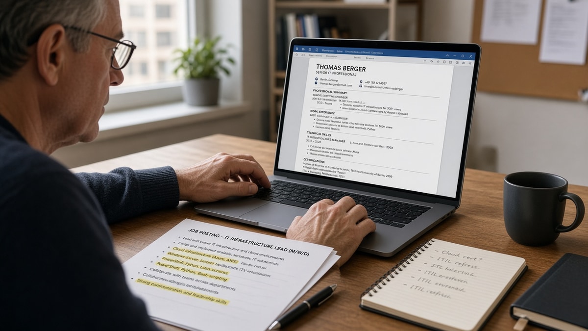 European Senior IT CV Job Match Tailoring Guide — HireFlow career guide