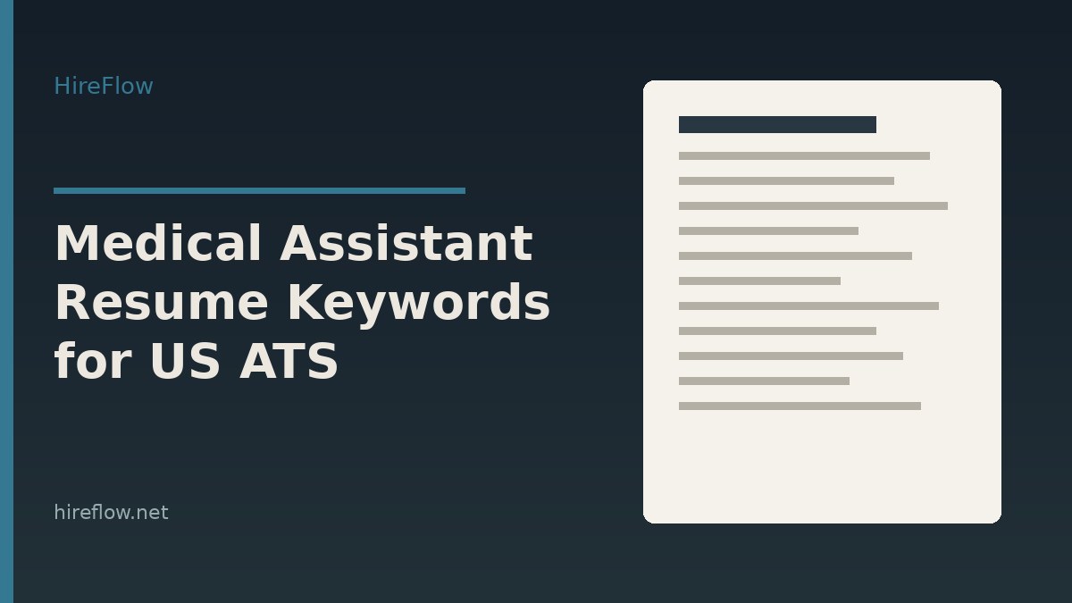 Medical assistant resume keywords checklist for US ATS on hireflow.net