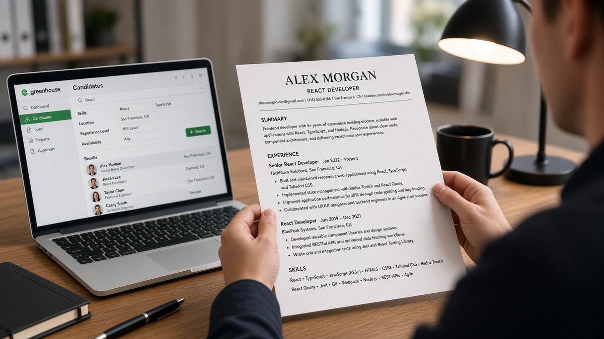 React Developer Resume Keywords US Recruiters Filter For — HireFlow career guide