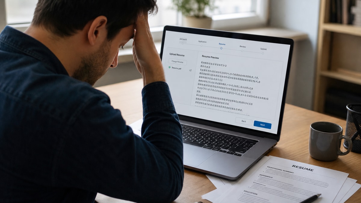 Resume Gibberish After Upload: Four Causes and Fix — HireFlow career guide