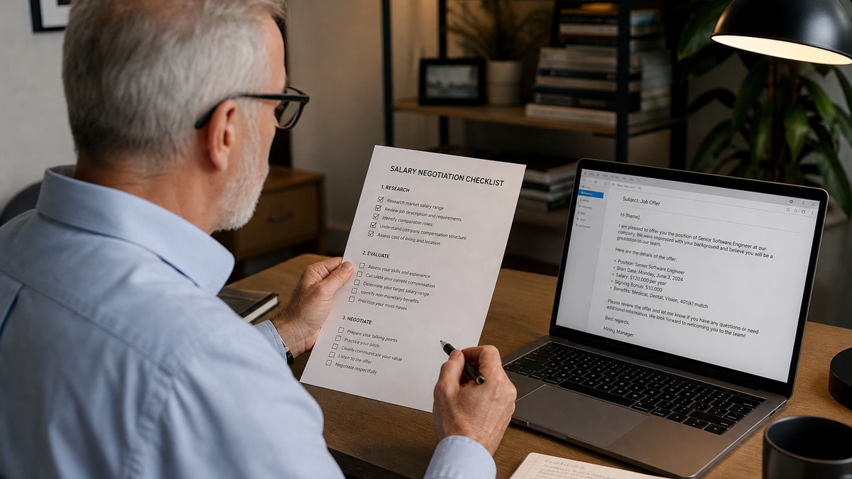 Salary Negotiation Checklist for US Senior Tech — HireFlow career guide