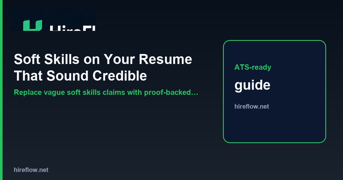 Resume bullet points showing soft skills rewritten as specific, measurable outcomes instead of vague adjectives