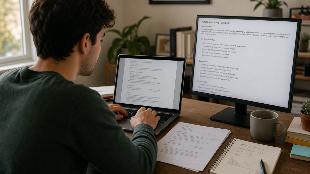 Entry-Level Marketing Job Match Tailoring Guide — HireFlow career guide