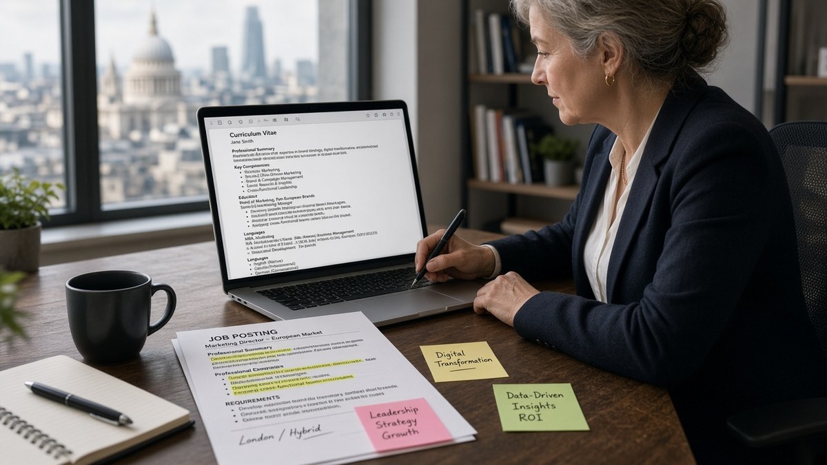 Job Match Tailoring for European Senior Marketing CVs — HireFlow career guide