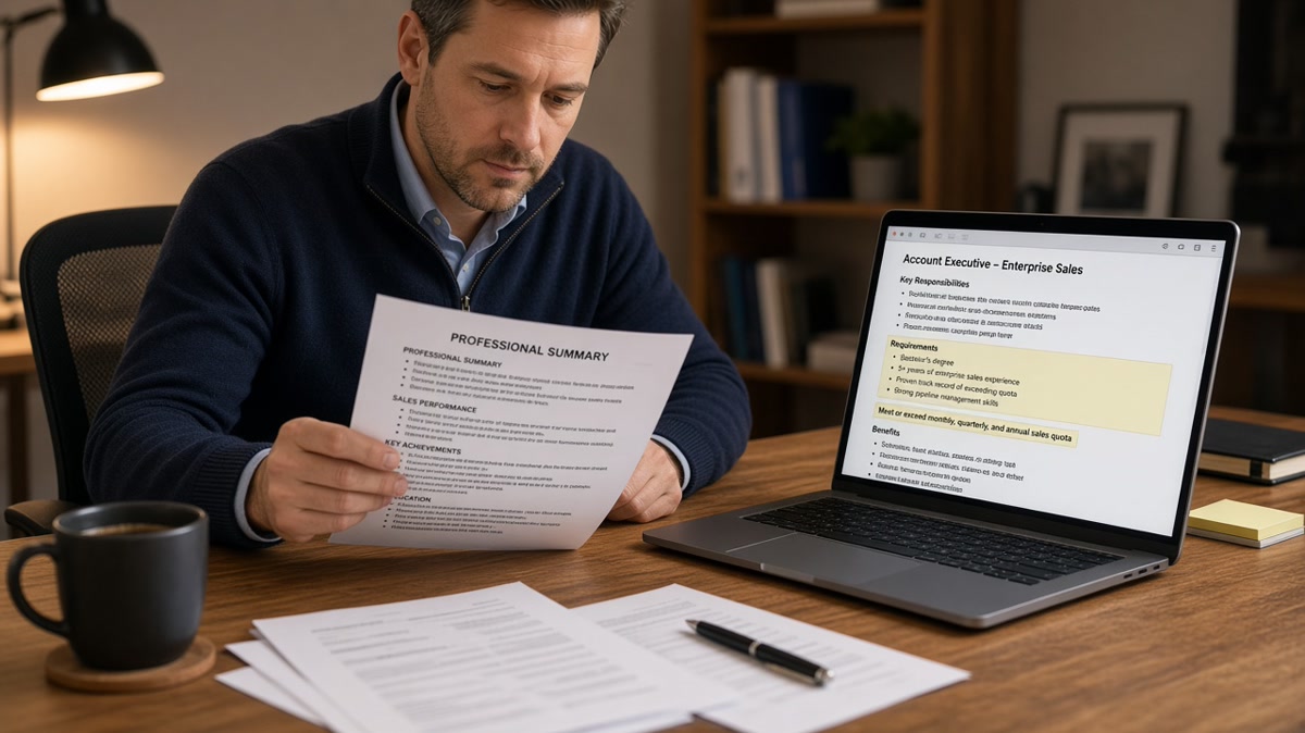 Step by Step Job Match Tailoring: US Mid-Level Sales Resumes — HireFlow career guide